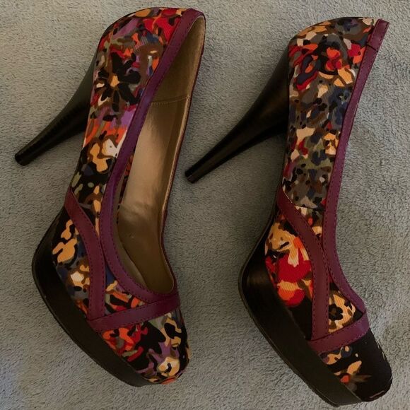 Madden Girl multicolored Alexsa Platform Heels Sz 9.5 - Picture 1 of 7